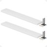 Kit 02 Prateleiras Suporte Embutido 90x14x3cm Branca Conceito - 7