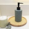Porta sabonete líquido de resina tramado verde - Oikos - 2