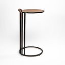Ver imagem 4 de Mesa para Braço de Sofá Industrial em Aço Escandinavo Supreme Acabamento Couro