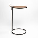 Ver imagem 3 de Mesa para Braço de Sofá Industrial em Aço Escandinavo Supreme Acabamento Couro