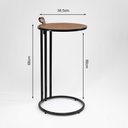 Ver imagem 6 de Mesa para Braço de Sofá Industrial em Aço Escandinavo Supreme Acabamento Couro