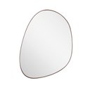 Ver imagem 3 de Espelho Orgânico Moderno Sala Quarto Banheiro Lavabo 80x60cm em Couro 3cm - Mod. Pinterest Café