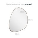 Ver imagem 5 de Espelho Orgânico Moderno Sala Quarto Banheiro Lavabo 80x60cm em Couro 3cm - Mod. Pinterest Café