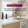 Torre de 2 Tomadas e 2 Usb Sistema Click Preto Renna - 4