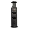 Torre de 2 Tomadas e 2 Usb Sistema Click Preto Renna - 2