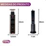 Torre de 2 Tomadas e 2 Usb Sistema Click Preto Renna - 5