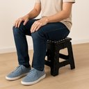 Ver imagem 3 de Banqueta Dobravel 130kg Banco Portatil Cadeira Multiuso Banquinho Resistente Infantil Adulto