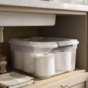 Ver imagem 2 de Kit 2 Caixas Plásticas Organizadoras Sanremo Flex 20L Transparente com Travas Multiuso Brinquedos