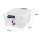 Ver imagem 3 de Kit 2 Caixas Plásticas Organizadoras Sanremo Flex 20L Transparente com Travas Multiuso Brinquedos