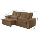 Ver imagem 4 de Sofá Parma Veludo 03 Lugares 02 Módulos de 90cm B25cm Meu Sofá Online