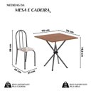 Ver imagem 3 de Conjunto de Mesa Tubular 70cm X Tampo em MDF com 4 Cadeiras Ane B Prata Arabesco/Mart