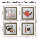 Ver mais imagens de Quadro Cozinha 20x20cm Kit 4 Un Titulos Moldura Madeira