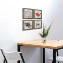 Ver imagem 6 de Quadro Cozinha 20x20cm Kit 4 Un Titulos Moldura Madeira
