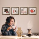 Ver imagem 5 de Quadro Cozinha 20x20cm Kit 4 Un Titulos Moldura Madeira