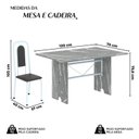 Ver imagem 3 de Conjunto Sala de Jantar com 4 Cadeiras Lara