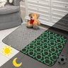 Tapete Infantil Brilha no Escuro Antiderrapante 90cm x 60cm Retangular:Cinza/Geométrico - 6