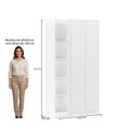 Ver imagem 3 de Guarda-Roupa Modulado 2 Portas 2 Gavetas 4 Prateleiras Estante Versatille Yescasa