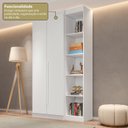 Ver imagem 6 de Guarda-Roupa Modulado 2 Portas 2 Gavetas 4 Prateleiras Estante Versatille Yescasa