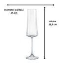 Ver imagem 3 de Jogo de 6 Taças para Champanhe em Cristal Ecológico Xtra 210ml - Bohemia
