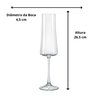 Jogo de 6 Taças para Champanhe em Cristal Ecológico Xtra 210ml - Bohemia - 3