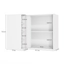 Ver imagem 5 de Armário Aéreo de Canto Reto Celeste Kappesberg 100% Mdf 1 Porta 4 Nichos Branco 98cm