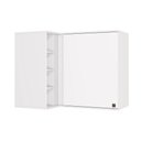 Ver imagem 1 de Armário Aéreo de Canto Reto Celeste Kappesberg 100% Mdf 1 Porta 4 Nichos Branco 98cm
