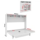 Ver imagem 4 de Cama de Casal Articulada 8 Prateleiras CM8043 Branco - Tecno Mobili