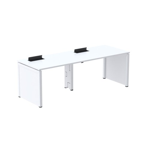 Mesa de Plataforma Simples para 2 Pessoas Corporativa 130x792/2P PSCPP130/792/2P Branco