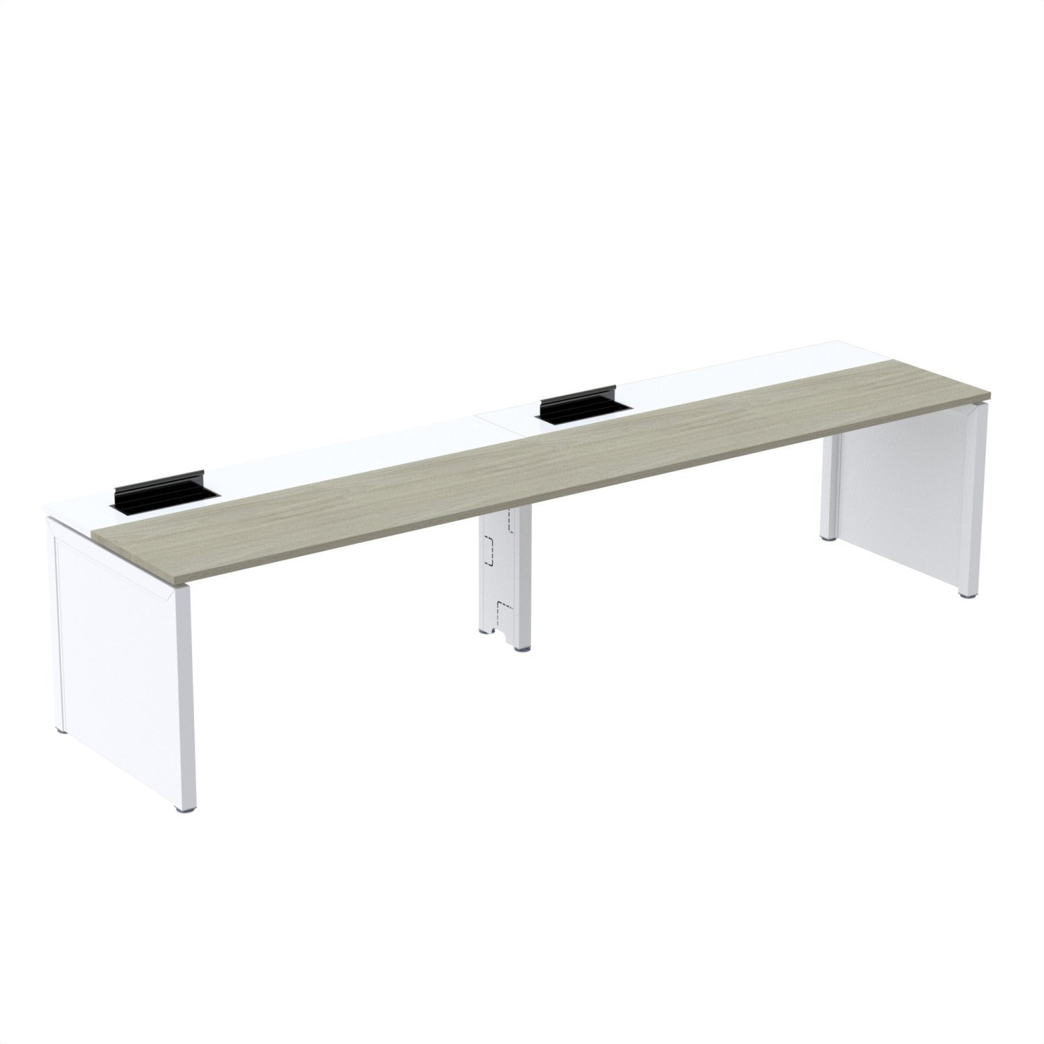 Mesa de Plataforma Simples para 2 Pessoas Corporativa 130x792/2p Pscpp130/792/2p - 2