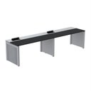 Ver imagem 1 de Mesa de Plataforma Simples para 2 Pessoas Corporativa 130x792/2P PSCPP130/792/2P Preto/Cinza