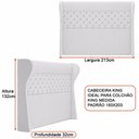 Ver imagem 2 de Cabeceira para Cama Box King 213cm Bono Linho Bege - Sallar Home