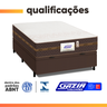 Cama Box Casal Baú Colchão Gazin Molas Flora Marrom / Branco - 7