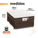 Ver imagem 5 de Cama Box Casal Baú Colchão Gazin Molas Flora Marrom / Branco