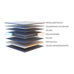 Cama Box Casal Baú Colchão Gazin Molas Flora Marrom / Branco - 4