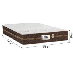 Cama Box Casal Baú Colchão Gazin Molas Flora Marrom / Branco - 5