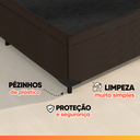 Ver imagem 3 de Cama Box Casal Baú Colchão Gazin Molas Flora Marrom / Branco