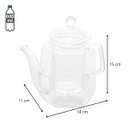 Ver imagem 4 de Chaleira de Vidro Faces Com Infusor para Chá 600ml - Wp Connect