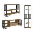 Ver imagem 2 de Conjunto p/ Sala Rack e 2 Estantes Industrial Mel P1017 P1021 P1023