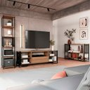 Ver imagem 1 de Conjunto p/ Sala Rack e 2 Estantes Industrial Mel P1017 P1021 P1023