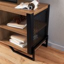 Ver imagem 4 de Conjunto p/ Sala Rack e 2 Estantes Industrial Mel P1017 P1021 P1023