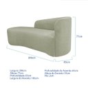 Ver imagem 3 de Kit Divã Recamier Orgânico França 200cm Lado Esquerdo e 2 Poltronas Amore Bouclé