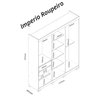 Guarda-roupa Casal 6 Portas com Pés Império - 4