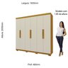 Guarda-roupa Casal 6 Portas com Pés Império - 5