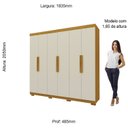 Ver imagem 5 de Guarda-roupa Casal 6 Portas com Pés Império