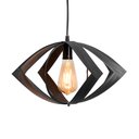 Ver imagem 4 de Kit 3 Pendente Ultraleve Poptem Íris Madeira preto lustre 40cm luminária teto interno quarto sala