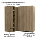Ver imagem 5 de Armário Aéreo de Canto Cozinha Kappesberg Maxxi G768 Nogal