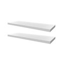 Ver imagem 1 de Kit 02 Prateleiras em Mdf 15mm Branco 20x80cm com Suporte Fixação