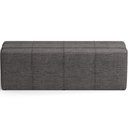 Ver imagem 3 de Puff Decorativo Living Sala de Estar 195 cm Roma W01 Linho Cinza Escuro - Lyam Lyam Decor