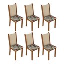 Ver imagem 1 de Kit 6 Cadeiras 4291 Madesa Rustic/crema/hibiscos