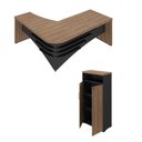 Ver imagem 1 de Conjunto Escritório: Mesa Diretor Ld 6128 + Armário 6369